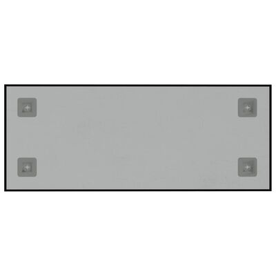 vidaXL Магнитна дъска за стена, черна, 50x20 см, закалено стъкло