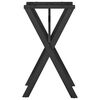 vidaXL Крака за трапезна маса, X-рамка, 40x40x73 см, стомана
