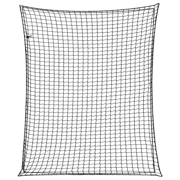 vidaXL Мрежа за ремарке с еластично въже, черна, 3x2,5 м, PP