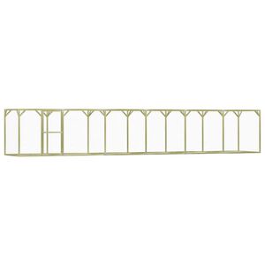 vidaXL Клетка за пилета, 1,5x9x1,5 м, импрегниран бор