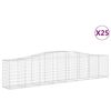 vidaXL Габионни кошници арка 25 бр 400x50x80/100 см поцинковано желязо