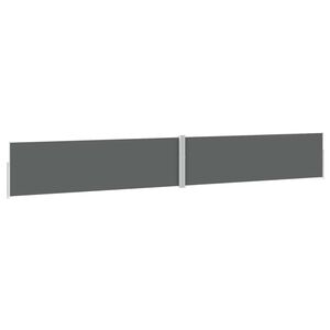vidaXL Прибираща се дворна странична тента, 170x1200 см, антрацит