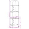 vidaXL Рафт за книги Черния дъб 40 x 30 x 146 см Инженерно дърво