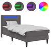 vidaXL Рамка за легло с матрак Сиво 80 x 200 cm Изкуствена