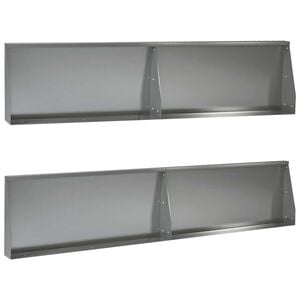 vidaXL Задържащи стени 4 бр. 100 x 12 x 30 см Поцинкована стомана