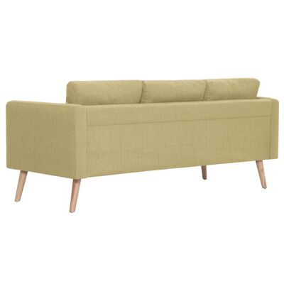 vidaXL 3-местен диван, текстил, зелен