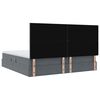 vidaXL Легло с място за съхранение и матрак Тъмен сив 200 x 200 cm
