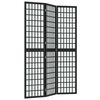 vidaXL Параван за стая, 3 панела, японски стил, 120x170 cм, черен