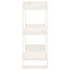 vidaXL Библиотека/разделител за стая, бяла, 60x35x91 см, бор масив