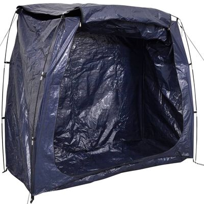 vidaXL Палатка за съхранение на велосипед, 200x80x150 cм, синя