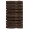 vidaXL Премиум кърпи за сауна SOLUND 10 бр кафяви 80x200см 600 gsm