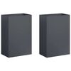 vidaXL Градинска саксия 2 бр. Антрацит 50 x 40 x 75 см