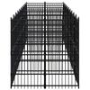 vidaXL Дворна клетка за кучета, стомана, 18,43 м&sup2;