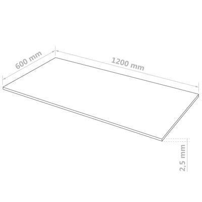 vidaXL 10 бр МДФ плоскости, правоъгълни, 120x60 см, 2,5 мм
