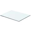 vidaXL Плоча за рафт, прозрачно стъкло, 40 x 25 см