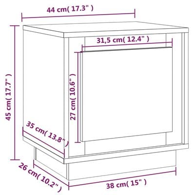 vidaXL Нощни шкафчета, 2 бр, Бял гланц, 44x35x45 см, инженерно дърво