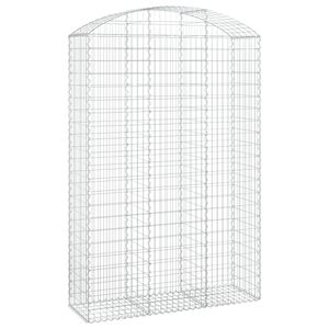 vidaXL Дъговидна габионна кошница 150x50x220/240 см поцинковано желязо