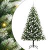 vidaXL Изкуствено коледно дърво с панти и пухкав сняг 180 cm