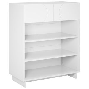 vidaXL Шкаф за обувки 73 x 38 x 87,5 см Инженерно дърво Бяло