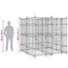 vidaXL Дворна клетка за кучета, стомана, 3,69 м&sup2;