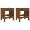 vidaXL Градински табуретки 2 бр меденокафяви 40x36x45 см бор масив