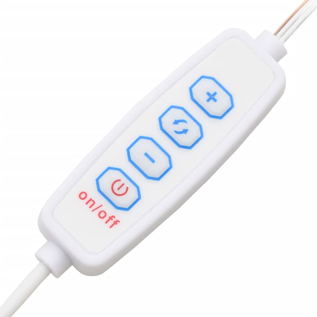 vidaXL Тоалетка с LED, бяла, 86,5x35x136 см