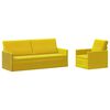 vidaXL Комплект дивани 2 pcs Жълто Кадифе