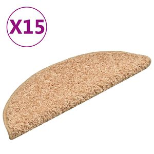vidaXL Изтривалки за стълби, 15 бр., 56x17x3 см, златни, полукръгли
