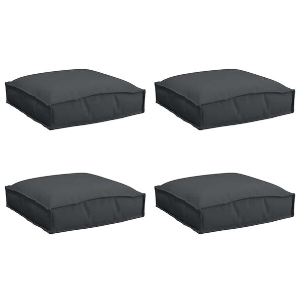 vidaXL Възглавница за палетна седалка 4 pcs Черно 40 x 40 x 8 см