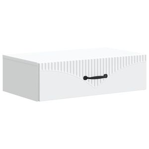 vidaXL Стенен страничен масичка Бяло 59 x 34,5 x 17 см