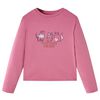 vidaXL Детска тениска с дълъг ръкав, малина, 140