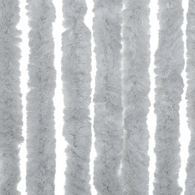 vidaXL Ресни за врата против мухи, сиво, 56x200 см, шенил