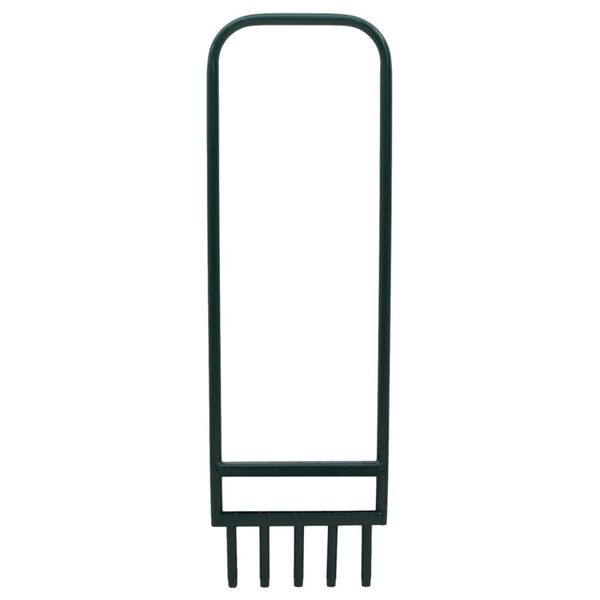 vidaXL Аератор за трева с 5 кухи зъбци зелен прахово боядисана стомана