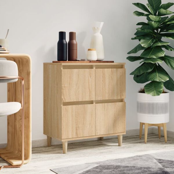 vidaXL Сайдборд, дъб сонома, 60x35x70 см, инженерно дърво