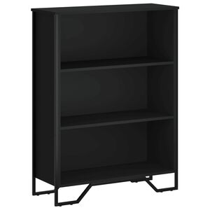 vidaXL Библиотека черна 80x31x106 см инженерно дърво