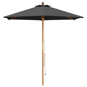 vidaXL Градински парасол &Oslash; 240 x 237 см Плътно евкалиптово дърво