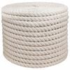 vidaXL Въже от юта 20 mm Бяло 100% Тоса юта