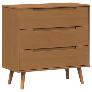 vidaXL Плика MOLDE Карамел 80 x 40 x 80 cm Масивна борова дървесина