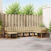 vidaXL Комплект дивани за открито 8 pcs Натурален и Бежов