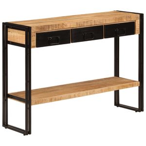 vidaXL Конзолна маса, 110x30x76 cм, мангово дърво масив