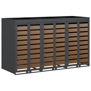 vidaXL Контейнер за съхранение на 3 коша 340 x 77.5 x 115.5 см Стомана