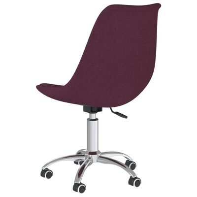vidaXL Въртящи се трапезни столове, 4 бр, лилави, текстил
