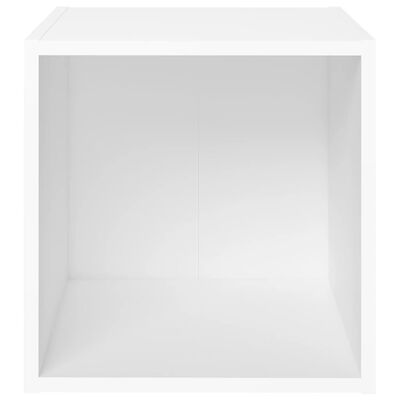 vidaXL ТВ шкаф, бял, 37x35x37 см, ПДЧ