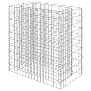 vidaXL Габион повдигната леха, поцинкована стомана, 90x50x100 cм