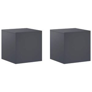vidaXL Стойка за растения 2 pcs Антрацит 40 x 40 x 40 cm