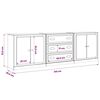vidaXL Сайдборди, 3 бр, бели, инженерно дърво