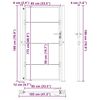 vidaXL Градинска врата, Градинска врата 105x200 см от корозионно устойчив стомана