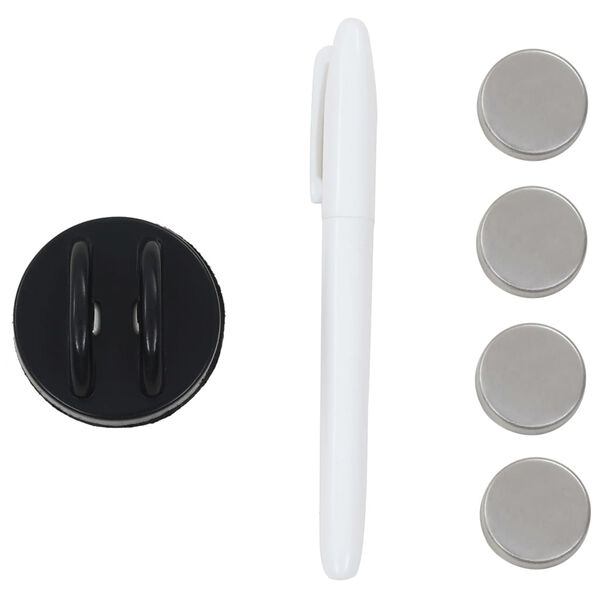 vidaXL Черна магнитна дъска за монтаж на стена, стъклена, 60x40 см