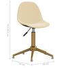 vidaXL Въртящи трапезни столове, 2 бр, кремави, кадифе