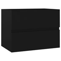 vidaXL Долен шкаф за мивка, черен, 60x38,5x45 см, ПДЧ